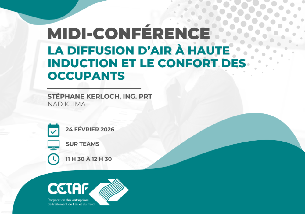 MIDI-CONFÉRENCE | La diffusion d’air à haute induction et le confort des occupants