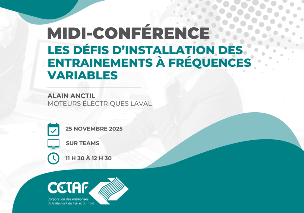 Midi-conférence | Les défis d’installation des entrainements à fréquences variables